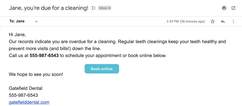 small business email examples and templates book a cleaning