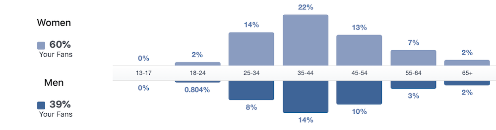 You can see your target audience demographics on Facebook in the Insights tab to help you plan your 2021 facebook marketing strategy.