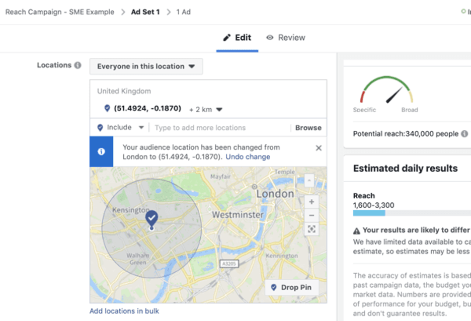 check social media engagement - facebook audience