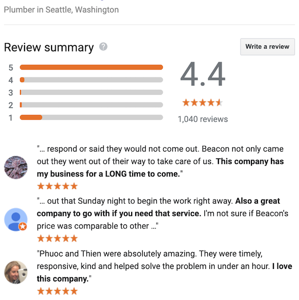 home services marketing - reviews