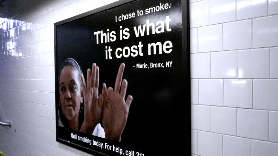 Advertising techniques - anti smoking ad.