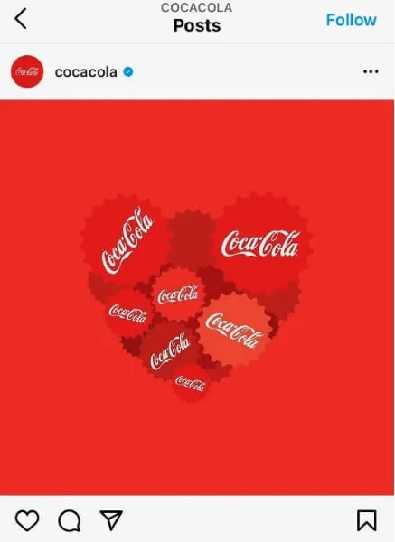 Advertising techniques - Coca Cola Instagram post.