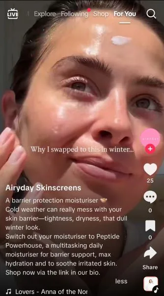 Advertising techniques - TikTok ad.