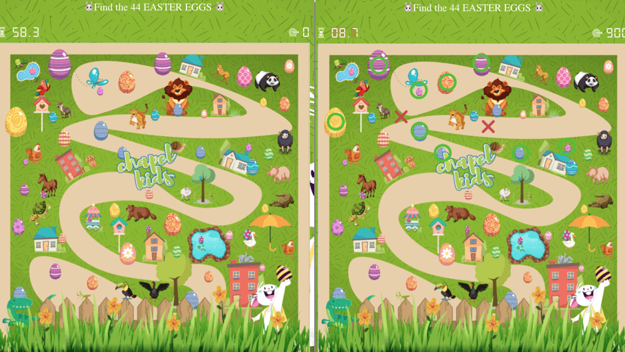 easter marketing ideas - virtual egg hunt gamification example