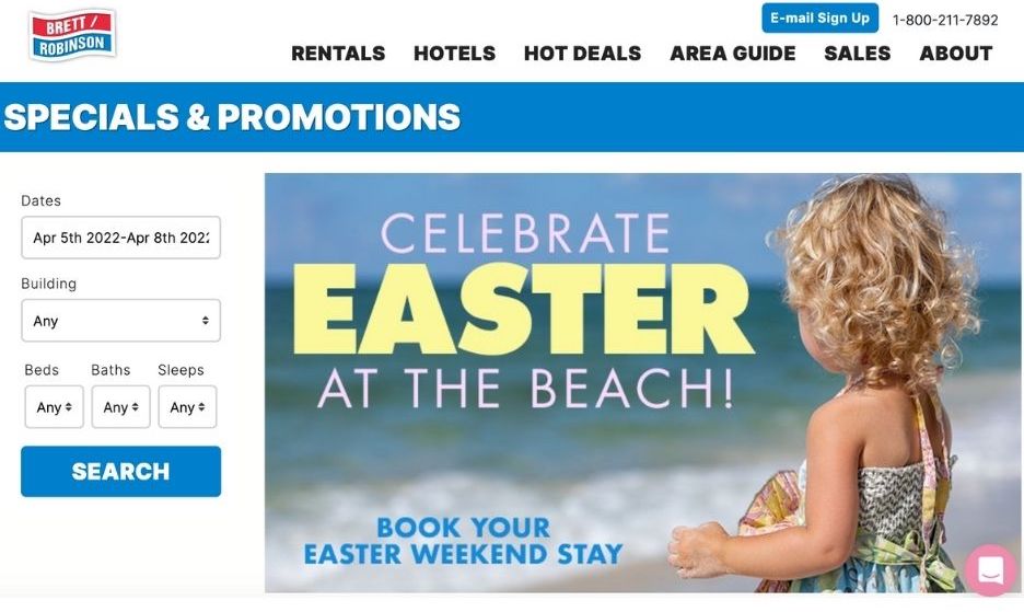 easter promotion idea - rental company sale for easter