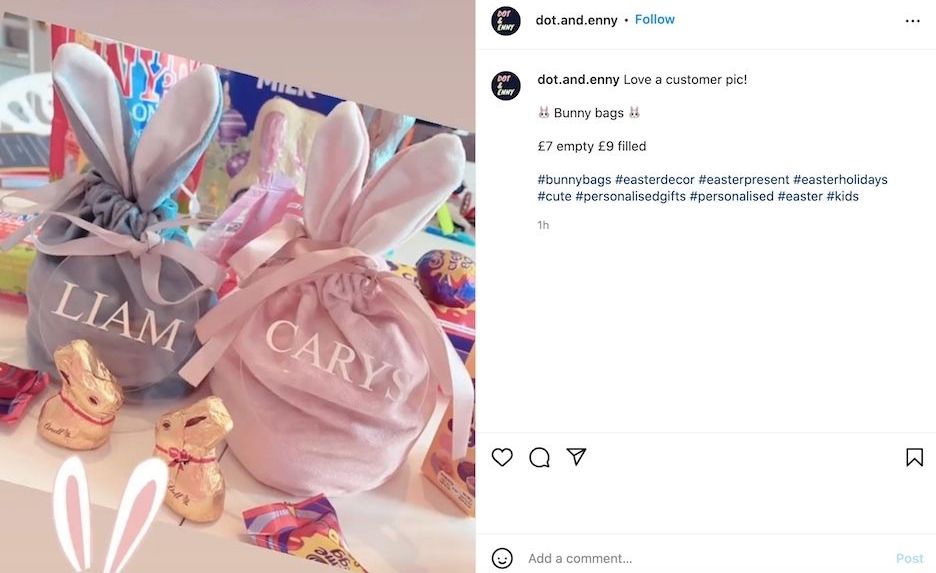 user generated content for easter social media post