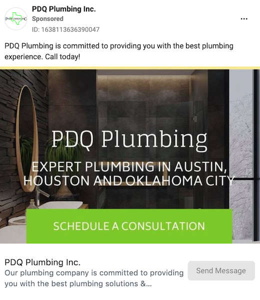 plumber marketing ideas - facebook advertising