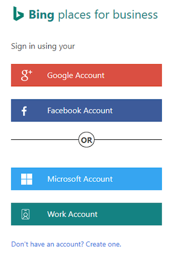 set up bing business listing - sign in to bing