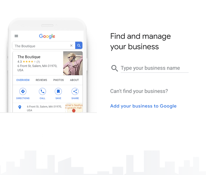 how to claim a business on google - search for account