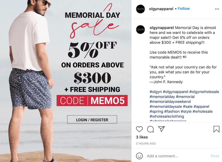 memorial day sale ideas - promo code