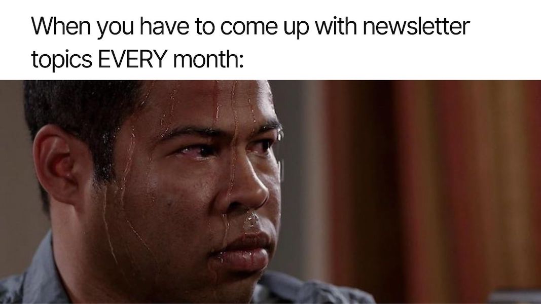 stressful newsletter ideas meme - key and peele sweat meme