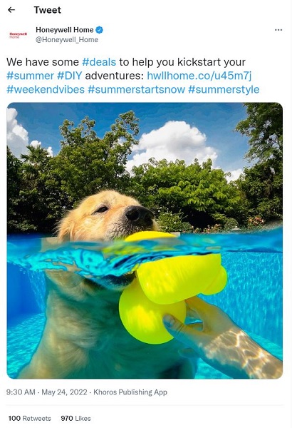 summer marketing ideas - example of summer-themed tweet