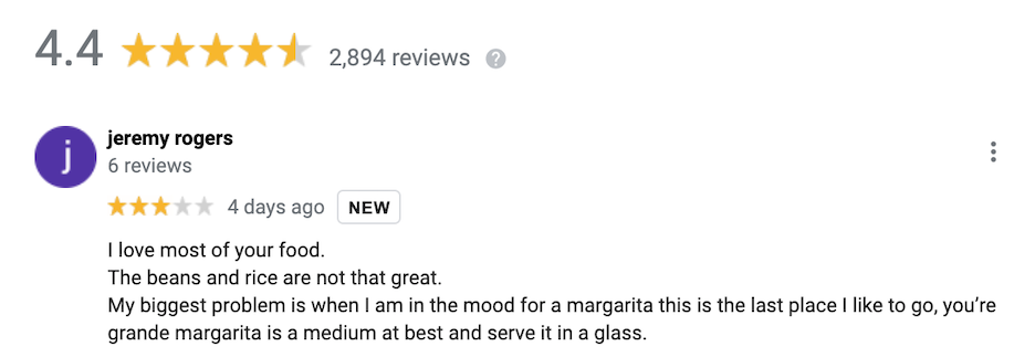 bad reviews - people look for bad reviews