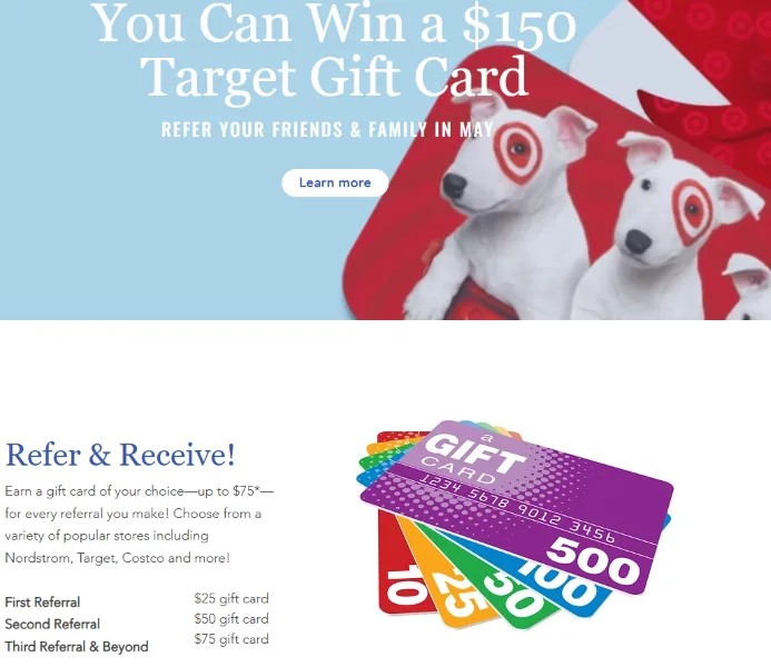 Customer referral program - referral program from dental office.