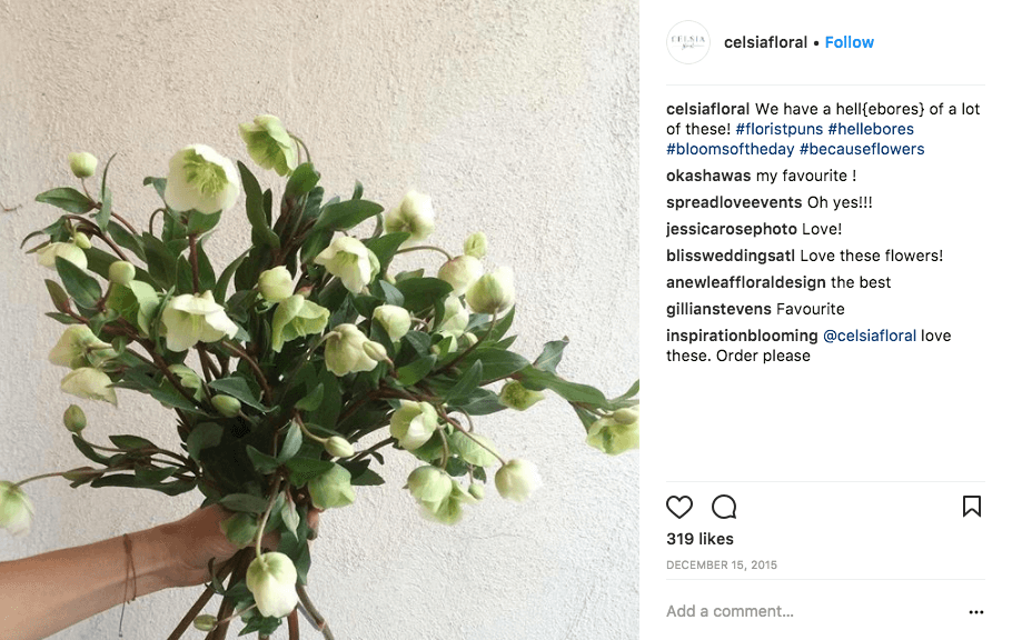 instagram captions for florists - flower puns
