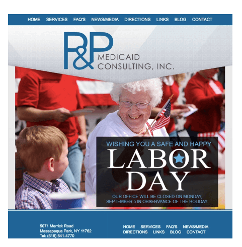 labor day promotions - business closing for labor day example