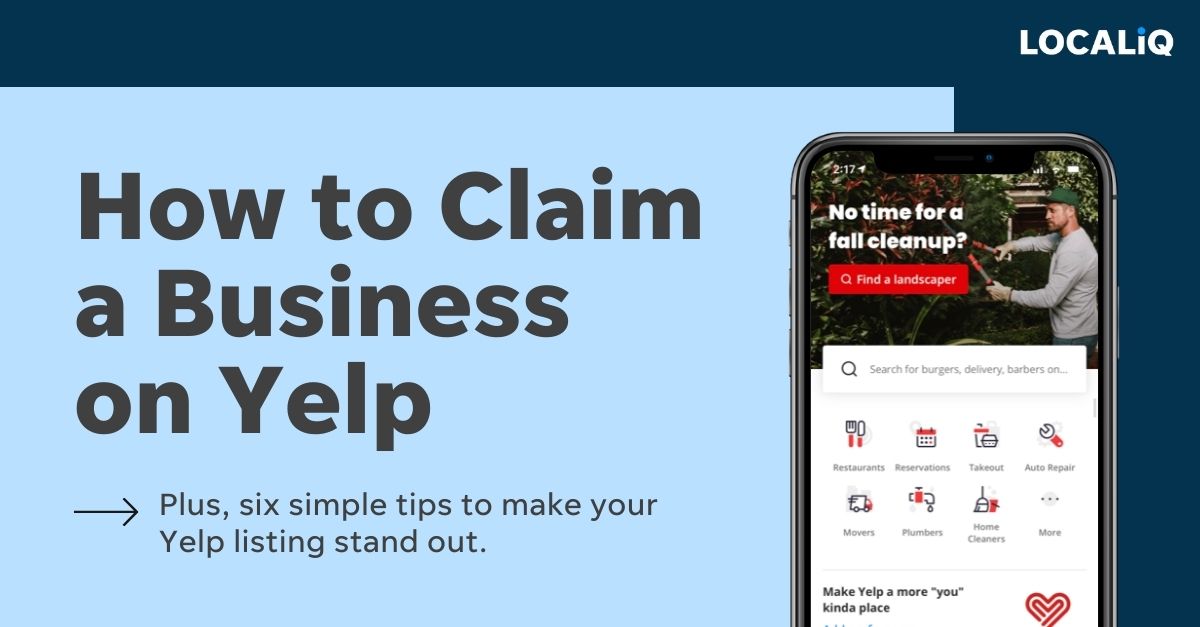 The business category is not claimed or filled out on Yelp