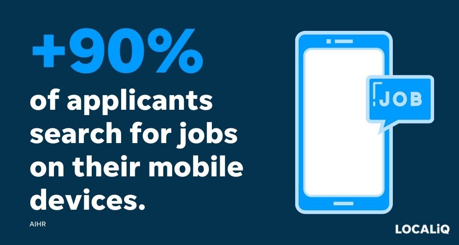 improve the candidate experience - mobile job search stat