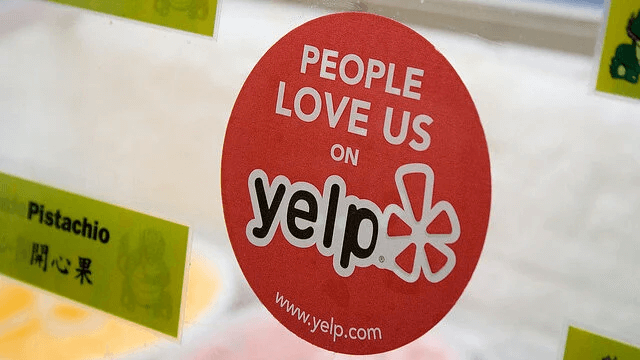 how to get reviews on yelp - yelp window cling example