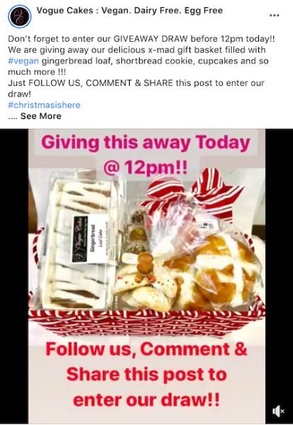 example of a holiday facebook contest
