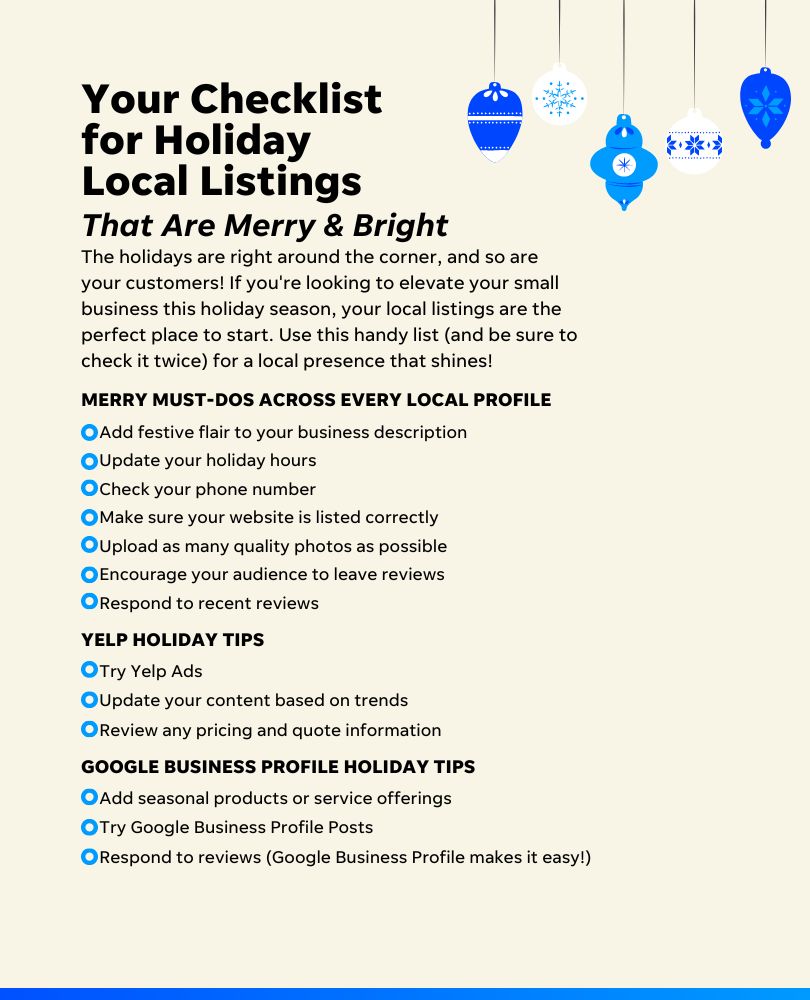 holiday local listings checklist
