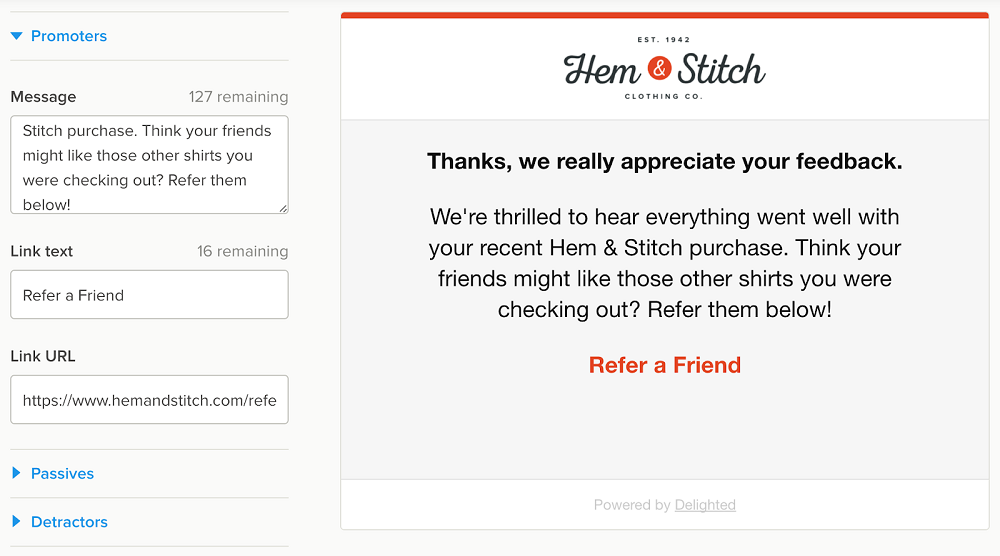 how to get customer feedback - feedback thank you page example