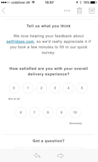 how to get customer feedback - short survey example