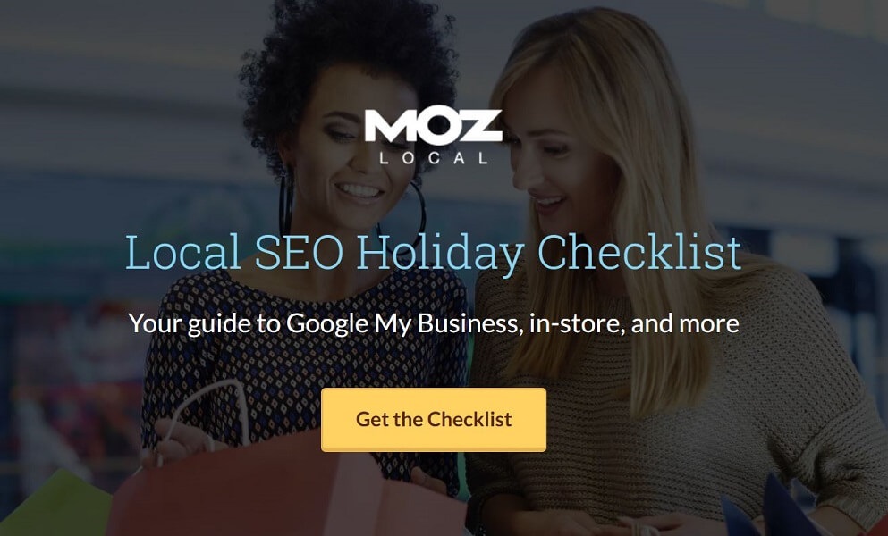 holiday marketing resources - moz local seo holiday checklist cover example