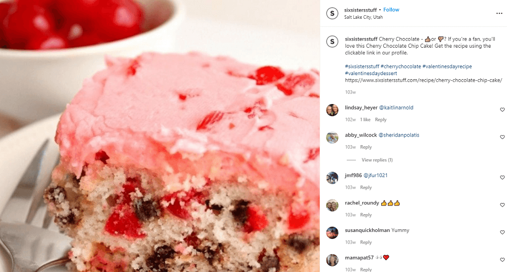 valentines day social media ideas - recipe instagram post