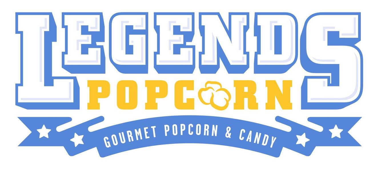 small business logo example from legends popcorn