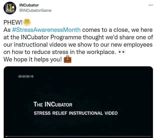 april social media holidays - small business stress awareness month twitter video