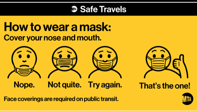 best print ad example - how to wear a mask print ad from mta