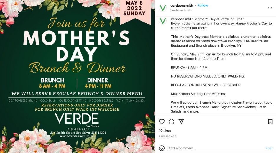 happy mothers day social media post - promote event on social example