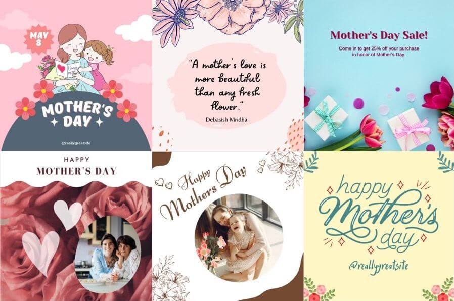 happy mother's day social media post templates