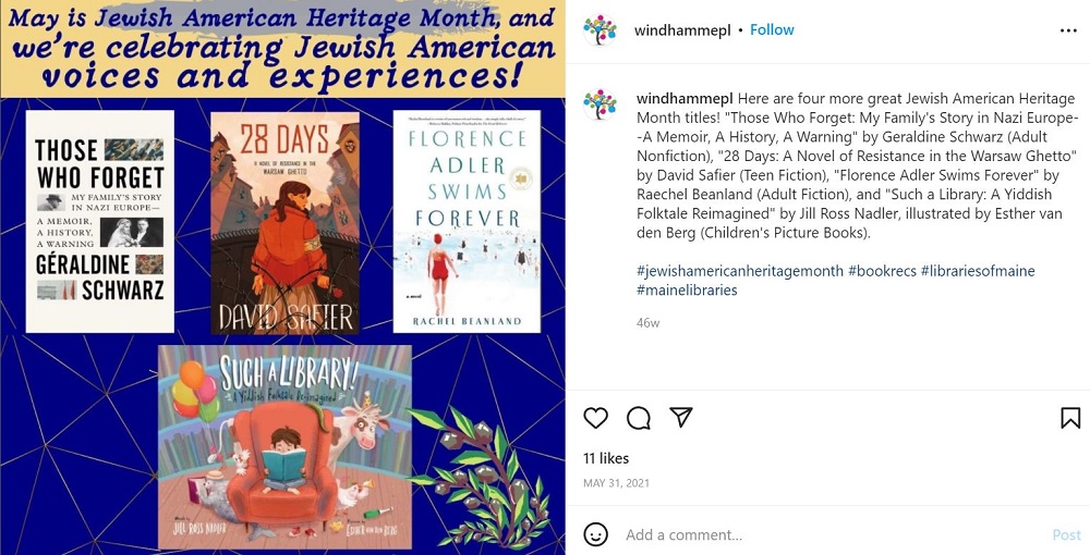 may social media holidays - jewish american heritage month instagram post