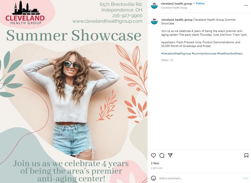 may social media holidays - summer showcase small business instagram example