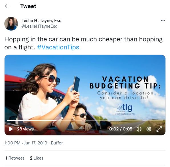 may social media holidays - small business lawyer tweeting out vacation prep tips