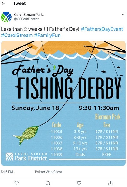 fathers day social media post - small business fathers day event twitter promtion