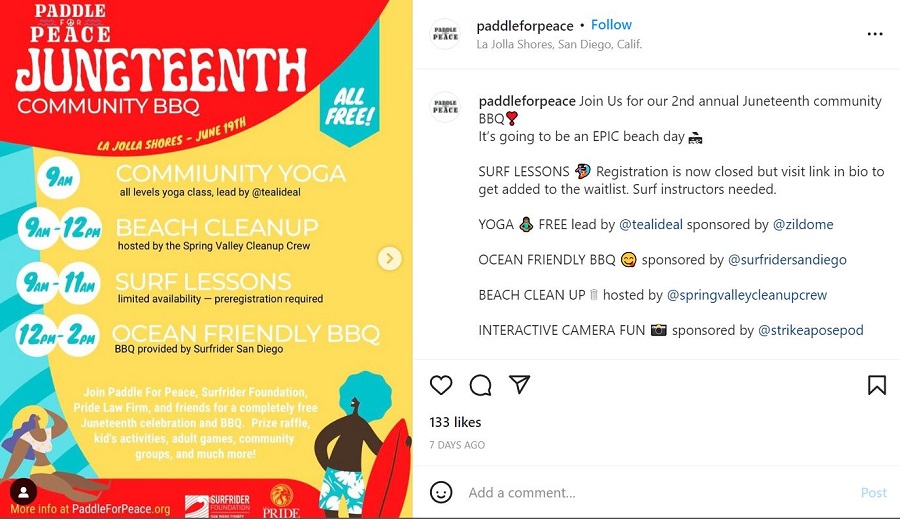 june social media holidays - juneteenth instagram post