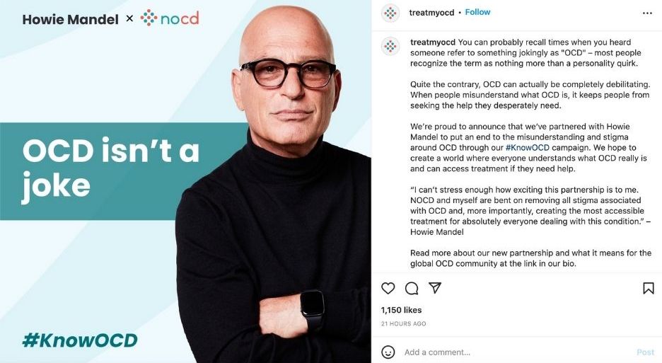 social media accessibility - instagram campaign to stop using ocd incorrectly