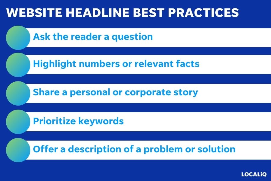 website copywriting - best practice checklist for website headings and subheadings