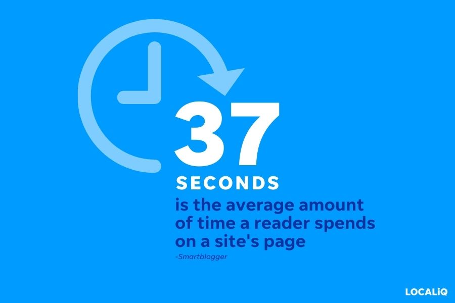 website copywriting - time spent on sites stat callout