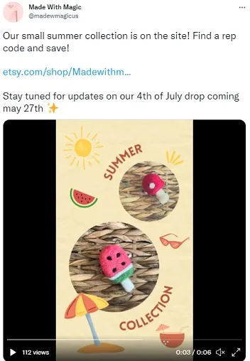 4th of july social media post ideas - example of a business tweeting 4th of july alerts