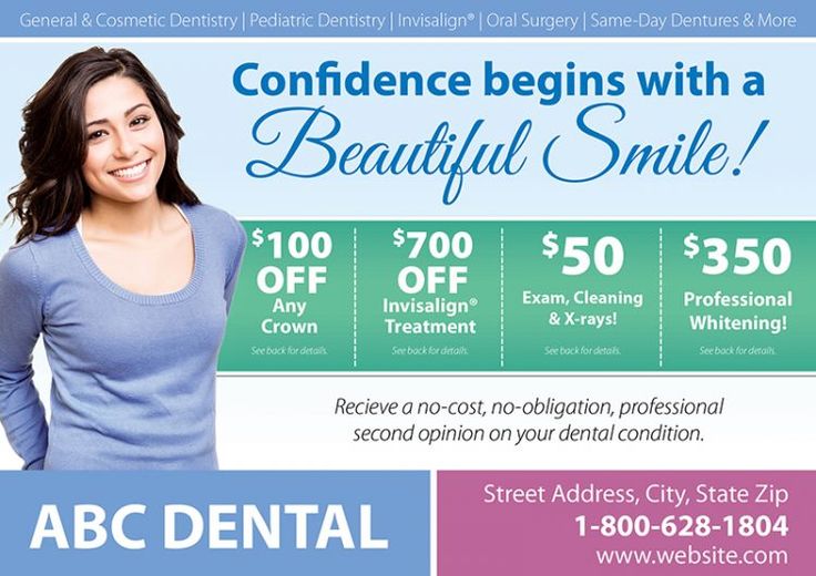 dental marketing - direct mailer example from dentist