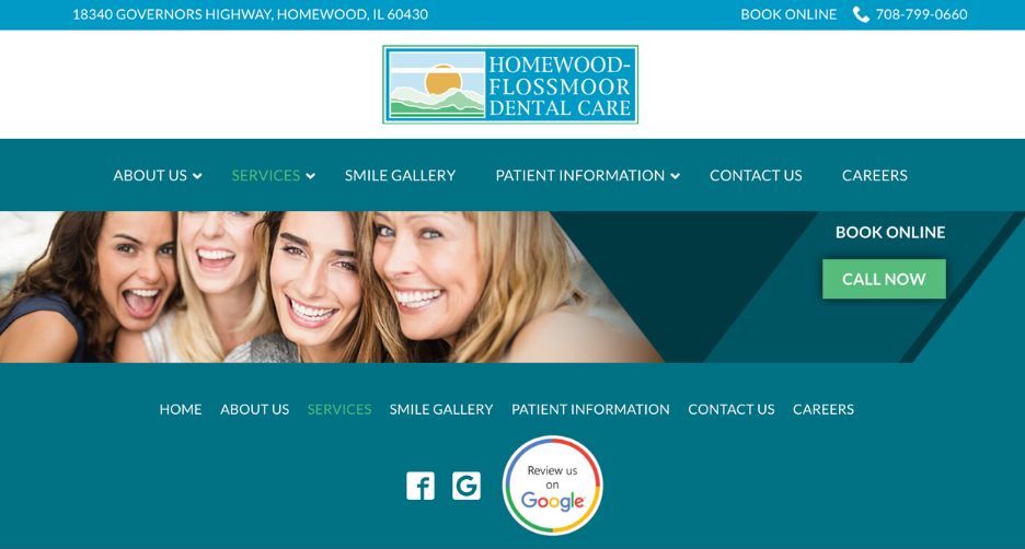 dental marketing - google reviews button on dentist website