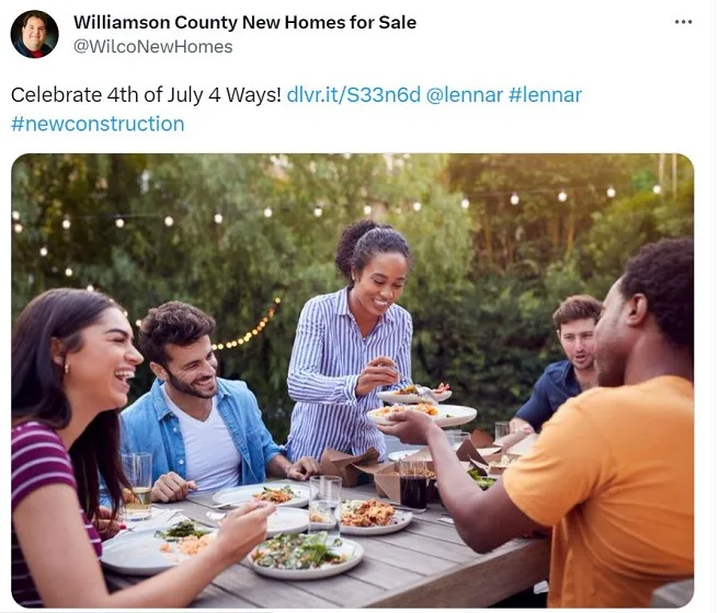 fourth of july - four ways to celebrate tweet example