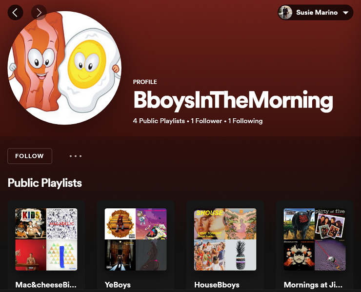 july social media holidays - screenshot of small business shareable playlists on spotify