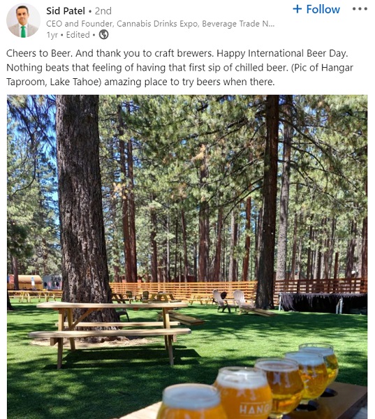august social media holidays - international beer day linkedin post