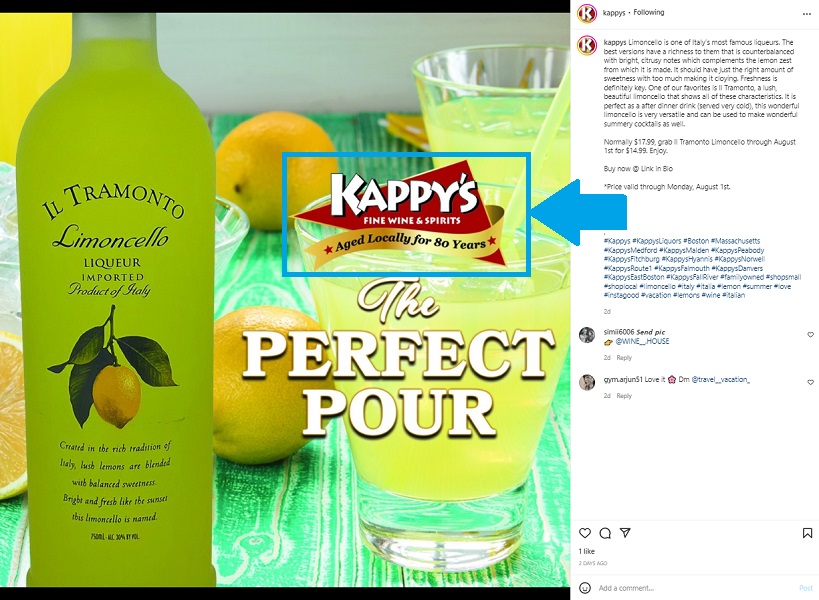 august social media holidays - example of brand including their logo in an Instagram post