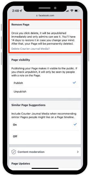 How to Delete a Facebook Business Page LocaliQ